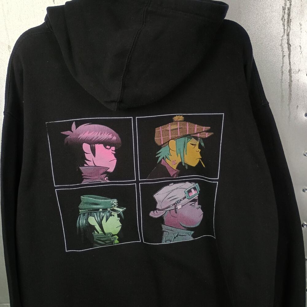Gorrilaz Demon Days Vintage Y2K Album Blur Hoodie XL Grunge Band Alternative